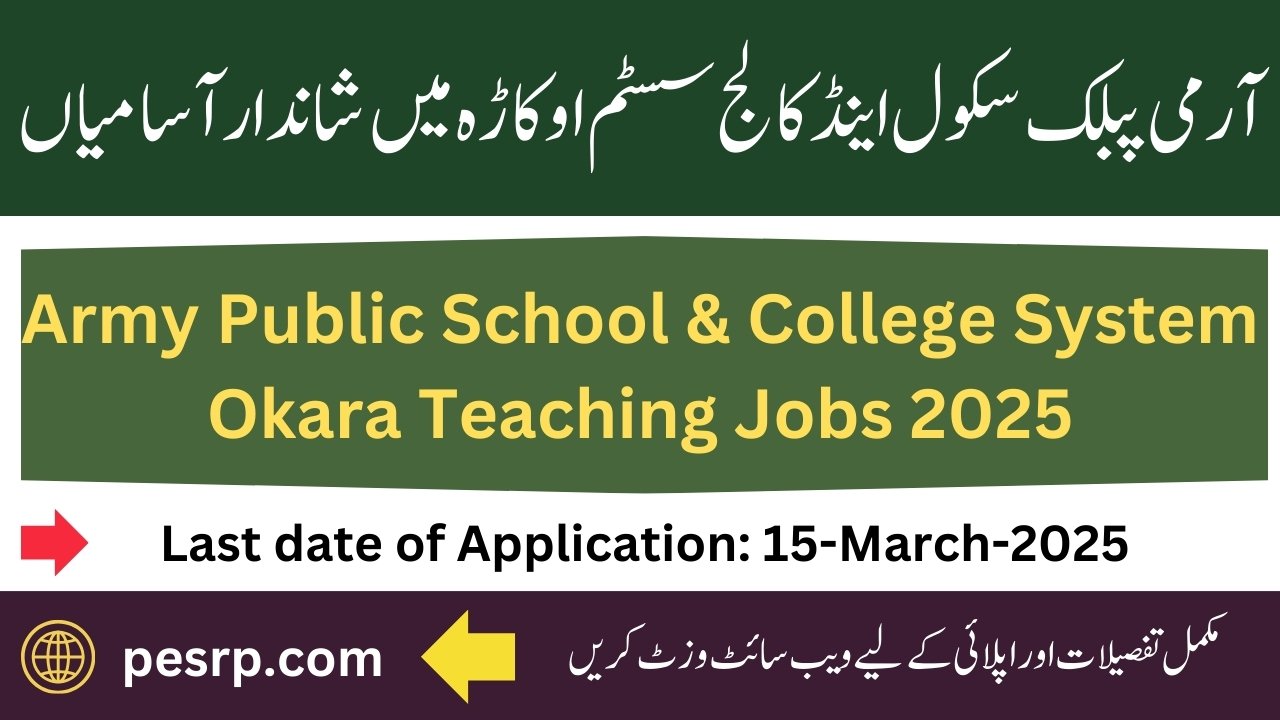 APSACS Okara Cantt Jobs 2025