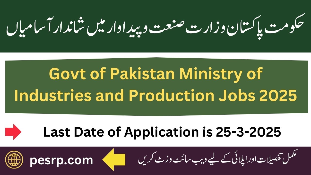 Ministry of Industries and Production Jobs 2025