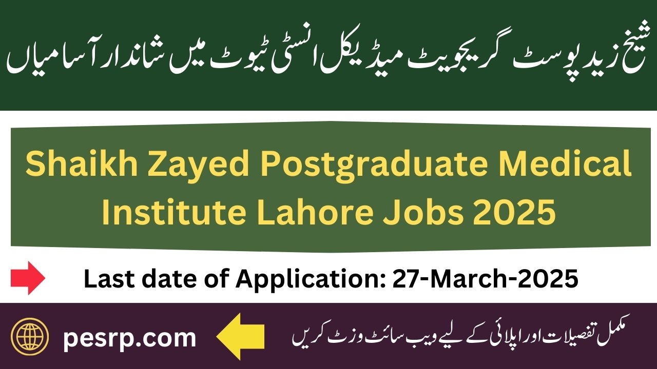 Shaikh-Zayed-Postgraduate-Medical-Institute-Jobs-2025