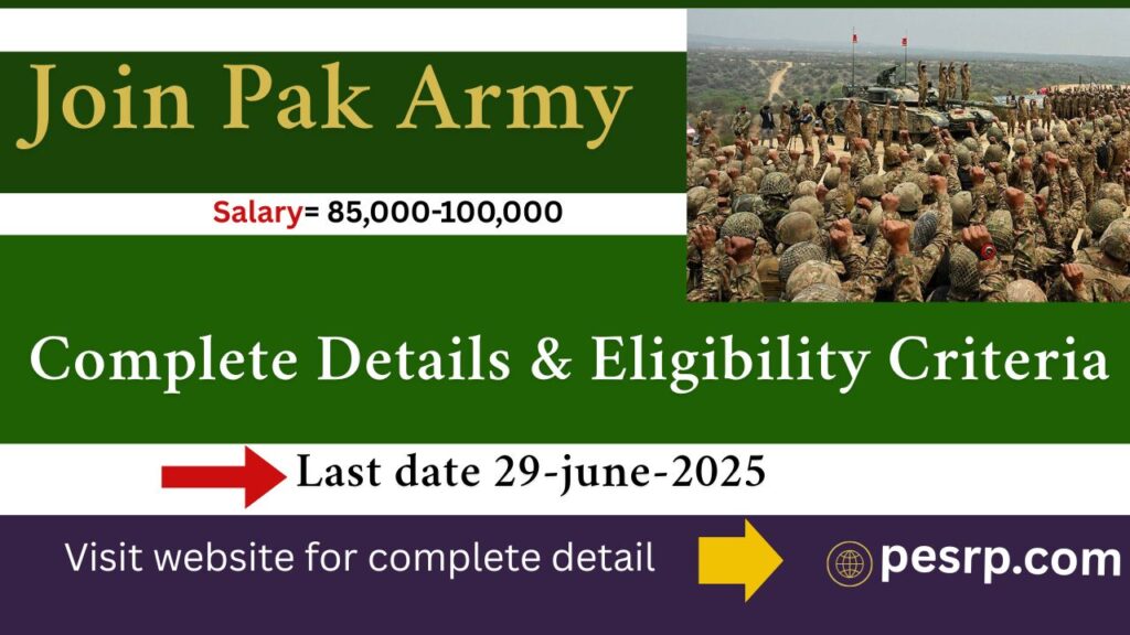 Join Pakistan Army as Captain 2025
