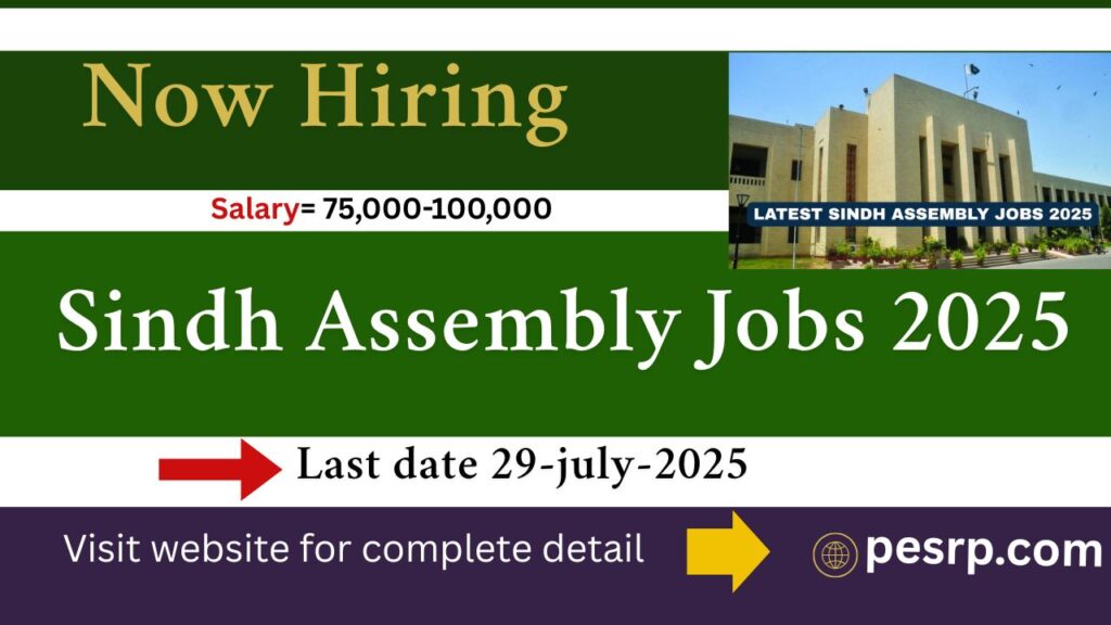 Sindh Assembly Jobs 2025